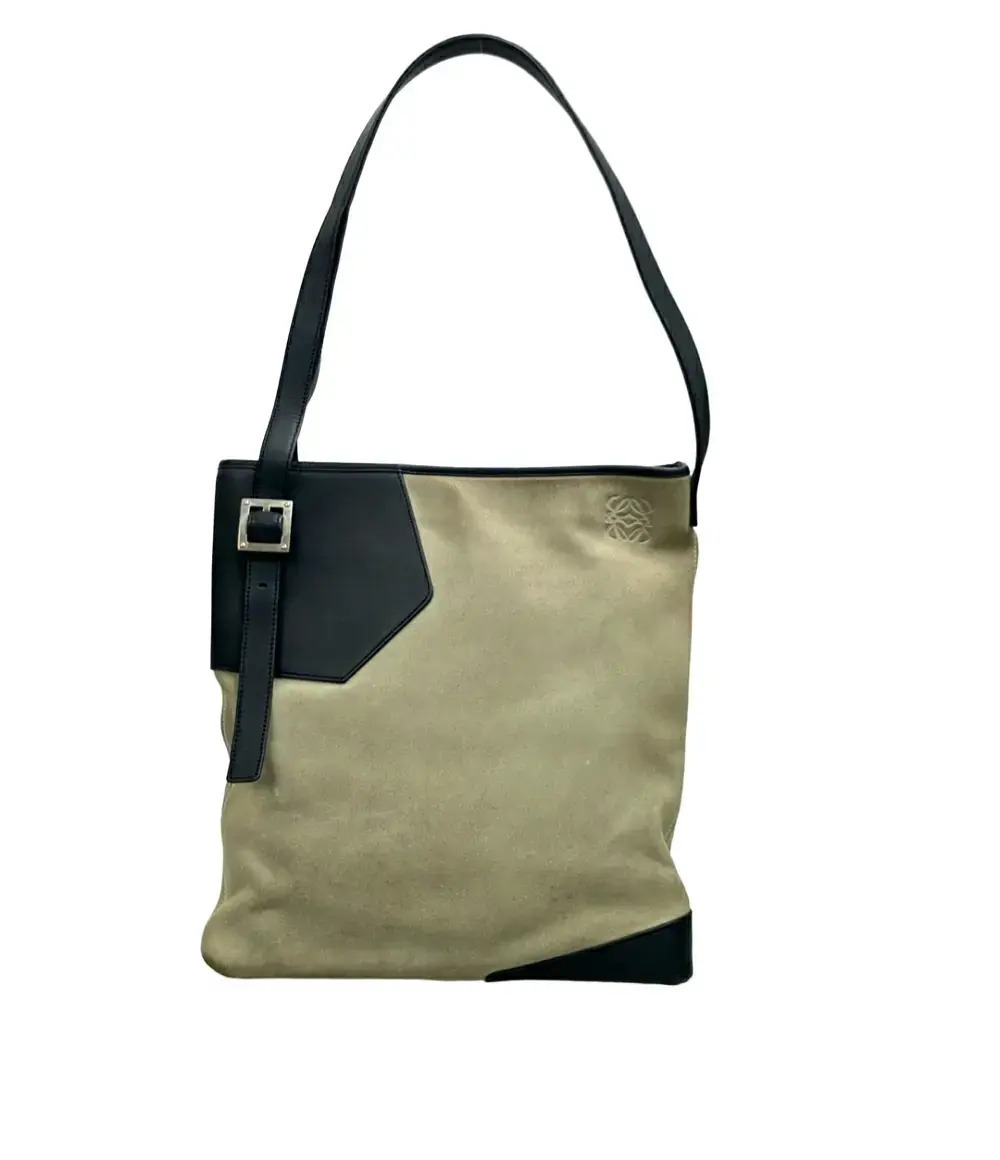 Loewe Buckle Leather Shoulder Bag Yellow